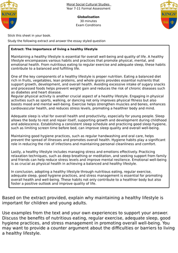 Moral Social Cultural Year 10 Assessments (UAE)