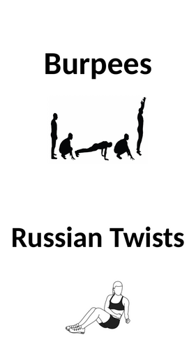 Circuit Training Exercise Station Cards