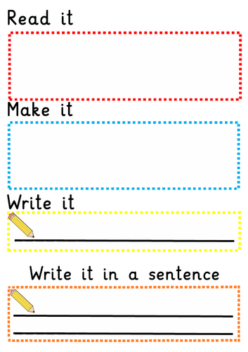 Learn the word- read--make-and-write