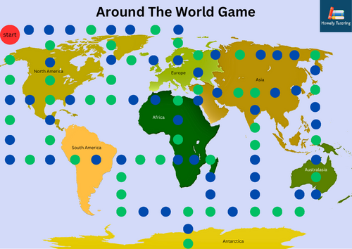 Race Around the World - Maths Only, Year 4-5 Version