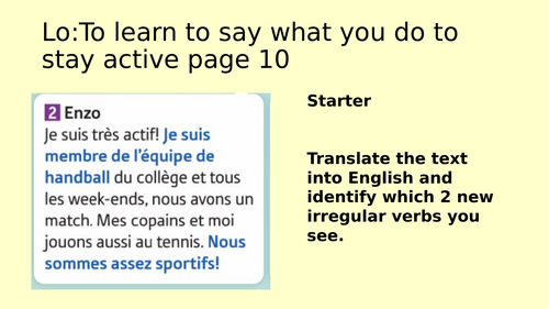 Module 1 Unit 2 French GCSE Textbook  Higher Pearson