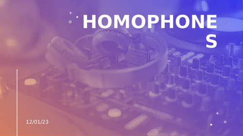Homophones 15 min lesson