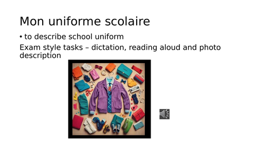 Mon uniforme scolaire