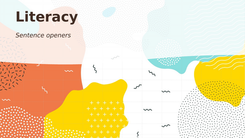 KS1 Sentence openers