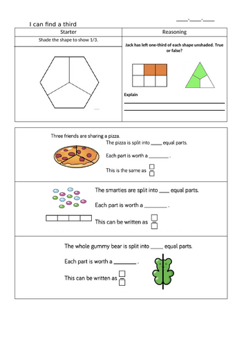 I can find a third KS1 Worksheets