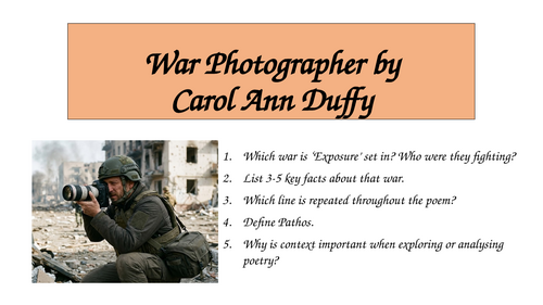 Power and Conflict - War Photographer