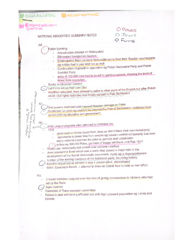 OCR RUSSIA 1855-1964 NATIONAL MINORITIES NOTES