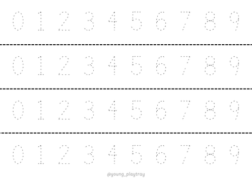 Number formation 0-9
