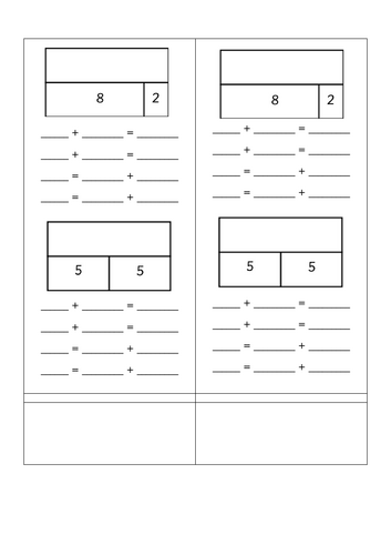 Year 1 add parts to find a whole
