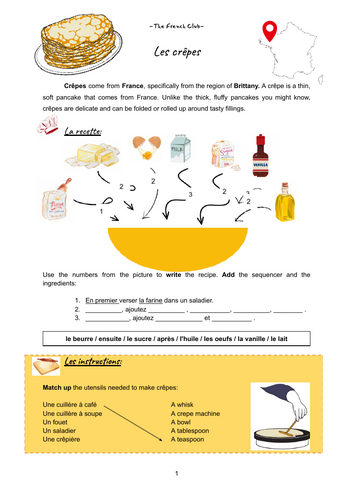 Les crepes activity