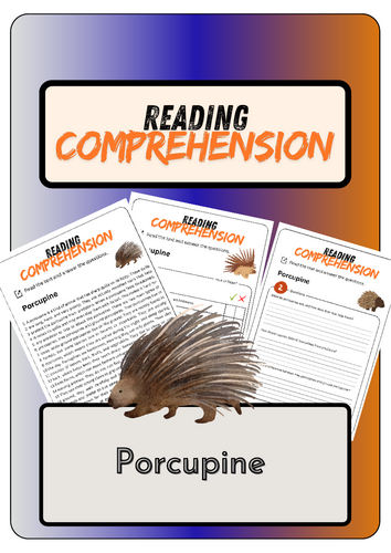 Reading Comprehension - Porcupine + Solutions