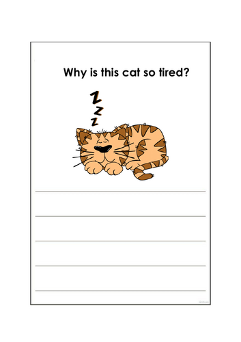 KS1 - Writing prompt - Sentence and story writing practice