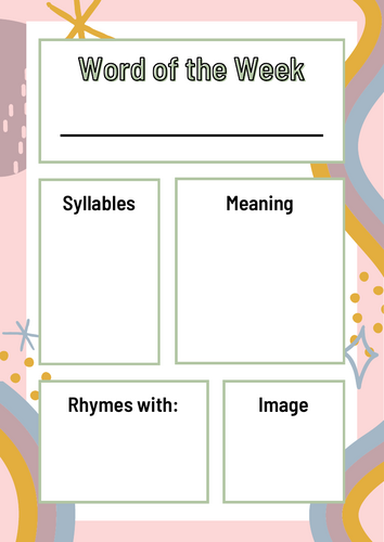 Word of the Week display poster