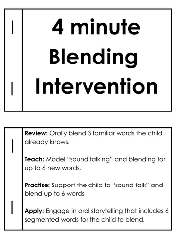 Blending Intervention