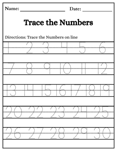 The Ultimate Number Tracing Kit (1-30): Includes Practice Sheets & Fun Mats!