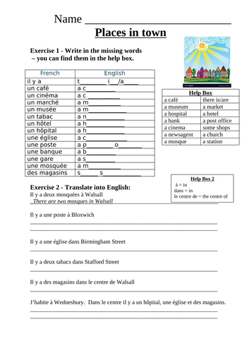 Places in town (4 pages) (lower ability)
