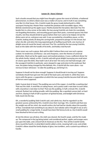 A Christmas Carol - Stave 3: The Cratchits