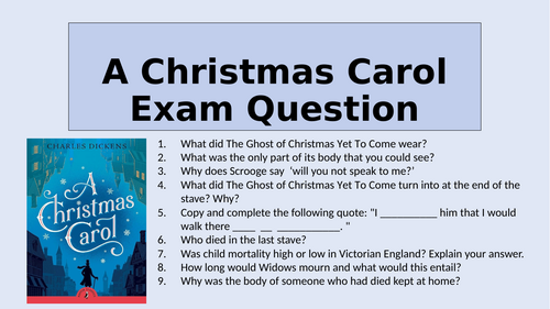 A Christmas Carol - Exam Question