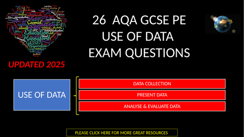 26 Use of Data  Exam Questions for AQA GCSE PE With Mark Schemes