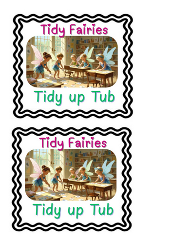 Tidy Up Tub Label