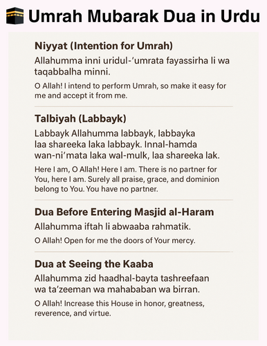 umrah mubarak dua in urdu text in english - dua for umrah pdf urdu