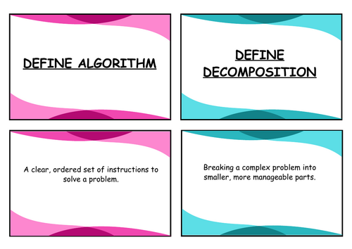 Algorithms Flash cards
