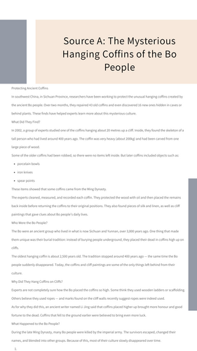 2026 > AQA Language Paper 2 Practice – Comparing Writers’ Ideas (Hanging Coffins of China)