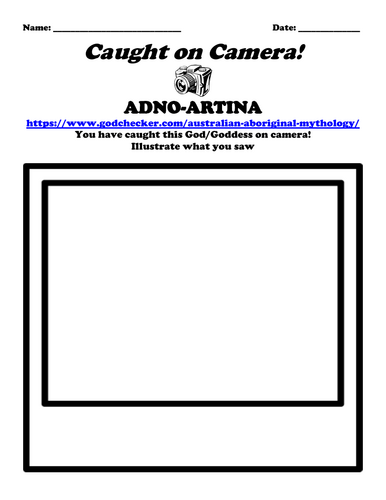 Aboriginal Gods Worksheet Bundle "Caught on Camera"  (10 Assignments)