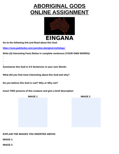 Aboriginal Online Assignment Bundle "Mini Research" (10 Assignments)