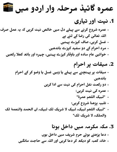 umrah guide step by step urdu - step by step guide to holy umrah in urdu