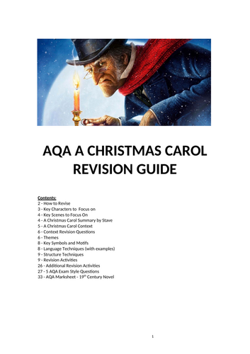 AQA A Christmas Carol Revision Guide