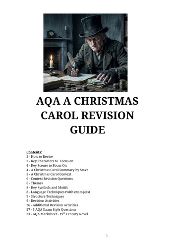 AQA A Christmas Carol Revision Guide
