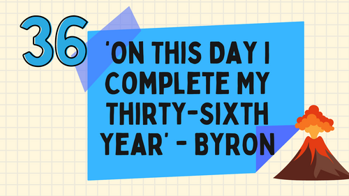 On This Day I Complete My 36th Year - Byron