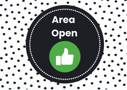 Area signs to support classroom expectations