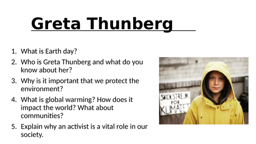 Creative Writing - Global Warming Speech Inspired by Greta Thunberg
