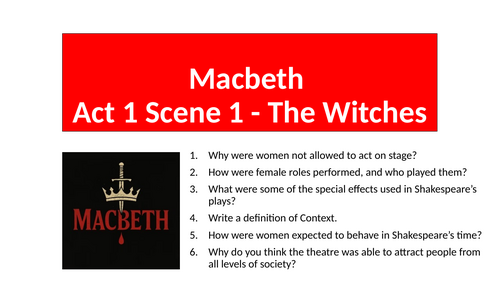 Macbeth - Act 1 Scene 1 The Witches