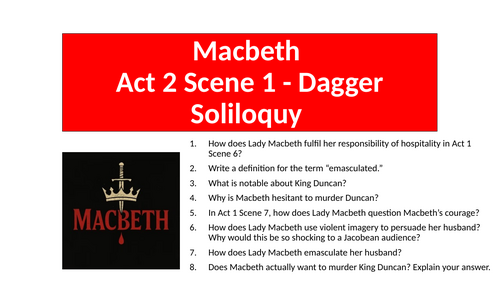 Macbeth - Act 2 Scene 1 Dagger Soliloquy