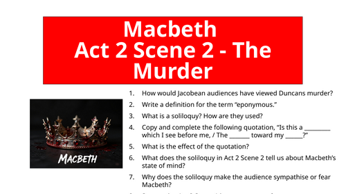 Macbeth - Act 2 Scene 2 The Murder