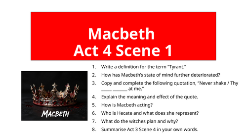 Macbeth - Act 4 Scene 1 The Apparitions