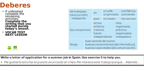 Pearson EDEXCEL 2024 Spanish - Module 8 - Unidad 3 (Un trabajo para ...