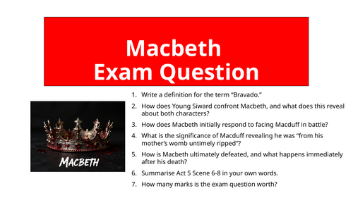 Macbeth - Exam Question