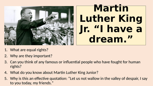 Non Fiction - Martin Luther King Jr. “I have a dream.”