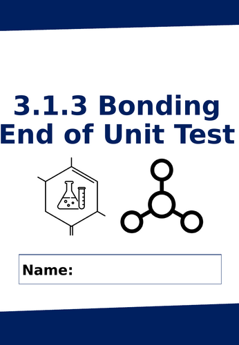 AQA A-Level Chemistry End of Topic Test – 3.1.3 Bonding