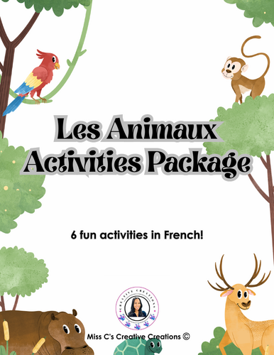BUNDLE - Les animaux (Animals French activities bundle)