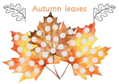 Autumn leaf busy fingers