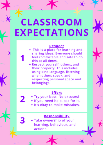 Simple Classroom Expectations