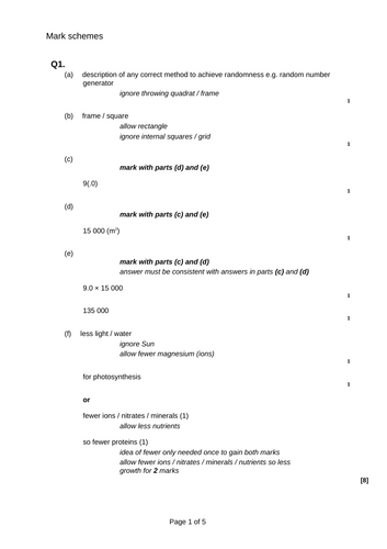 KS4 Year 10 - Ecosystems - End of Topic Test and Dirt Extensions