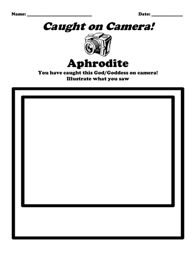 Greek God Worksheet Packet "Caught on Camera" (14 Assignments)