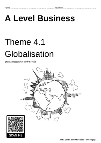 Edexcel A Level Business Complete Theme 4 Student Booklets