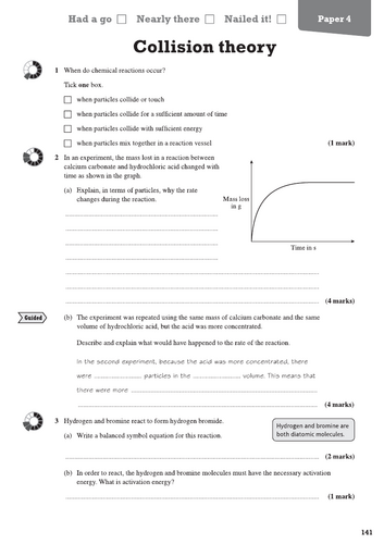 KS4 Year 10 - Rates of Reaction - Collision Theory and Activation Energy